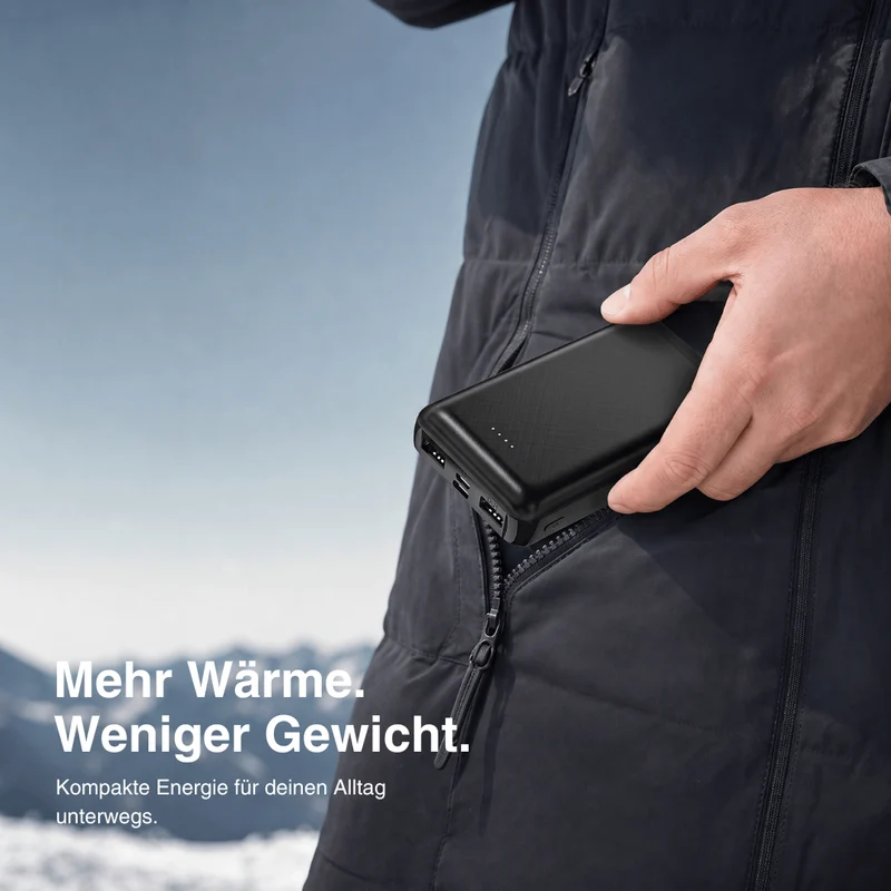 NaturWide Powerbank 5.000 mAh (5 V/2 A) – Für beheizte Kleidung