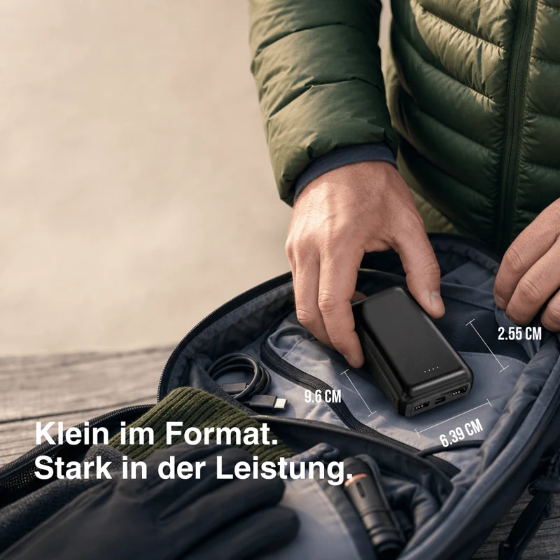 NaturWide Powerbank 5.000 mAh (5 V/2 A) – Für beheizte Kleidung