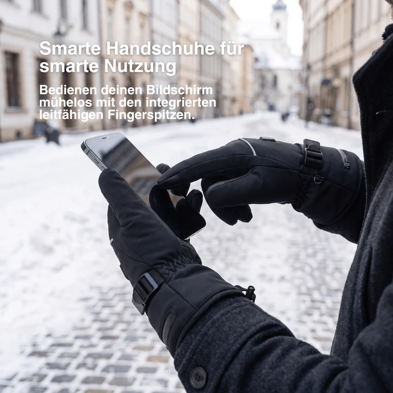 Beheizte Handschuhe – 3 Heizstufen, wasserdicht & winddicht