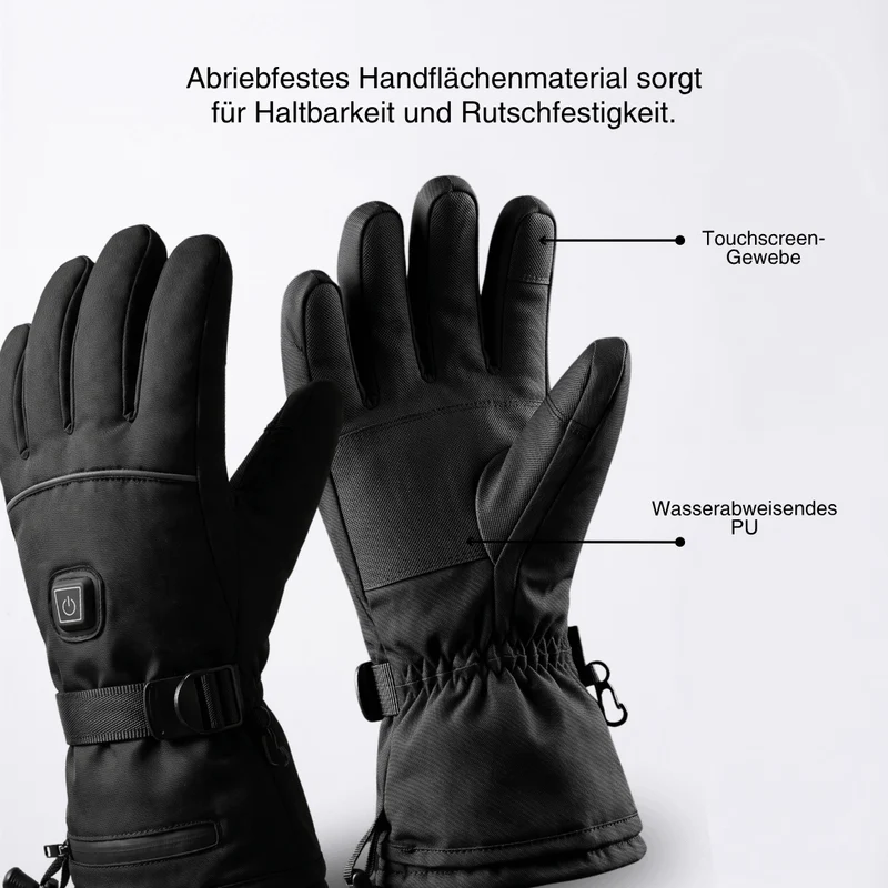 Beheizte Handschuhe – 3 Heizstufen, wasserdicht & winddicht