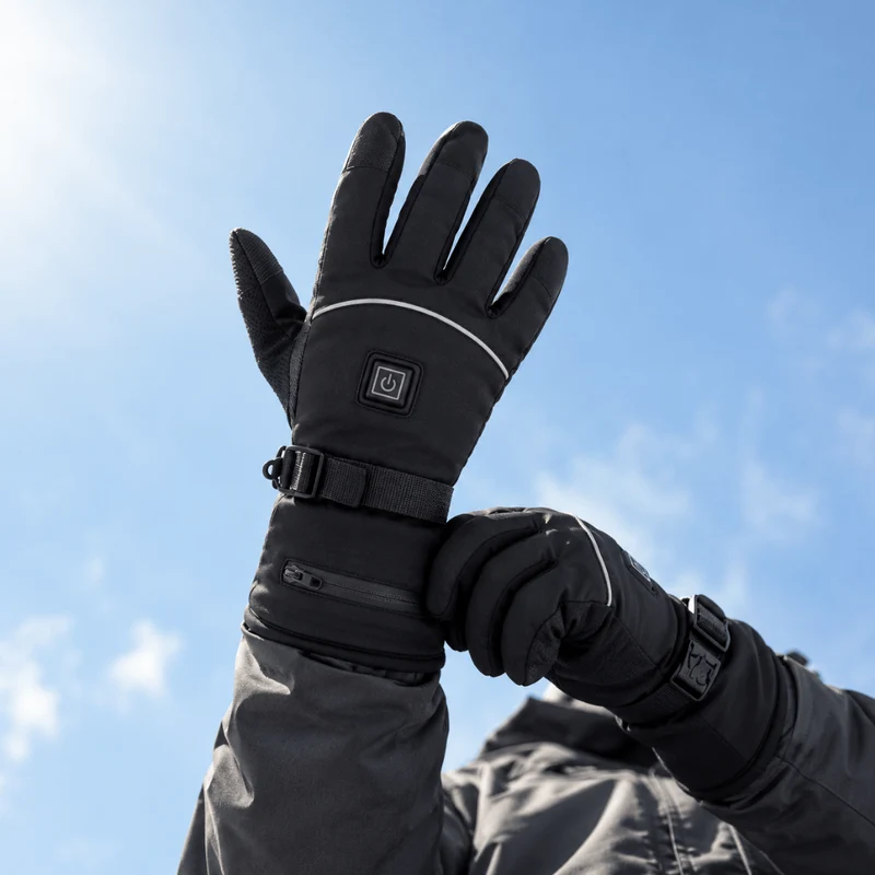 Heated Gloves – 3 Heat Levels, Waterproof & Windproof