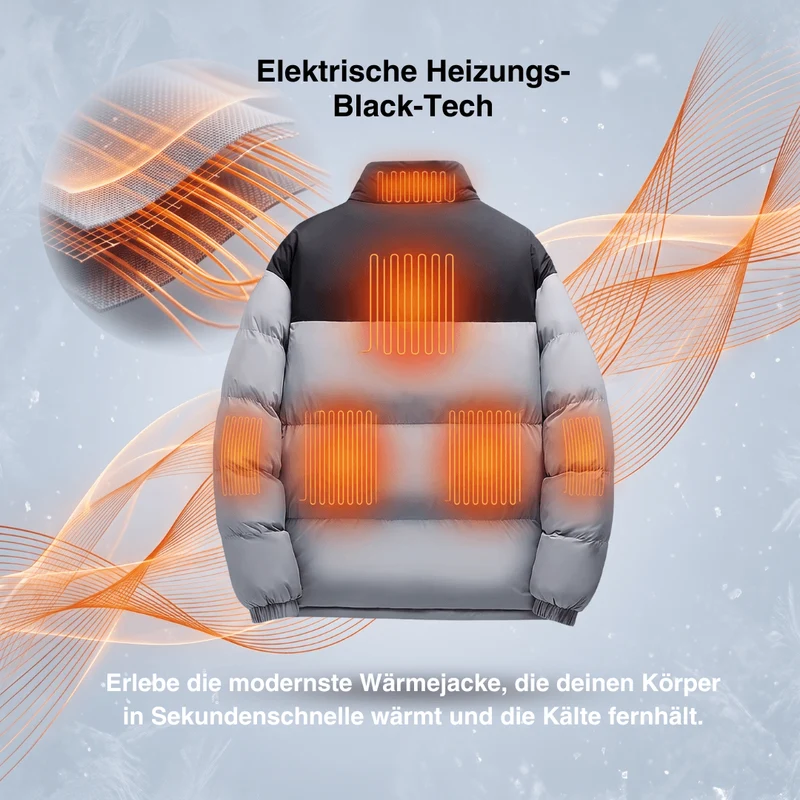 Beheizte Winterjacke – 6 Heiz-Zonen, wasserdicht & extra warm für Damen & Herren