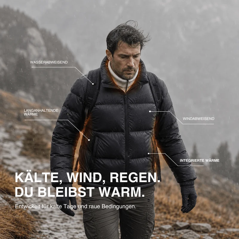 Beheizte Winterjacke – 6 Heiz-Zonen, wasserdicht & extra warm für Damen & Herren