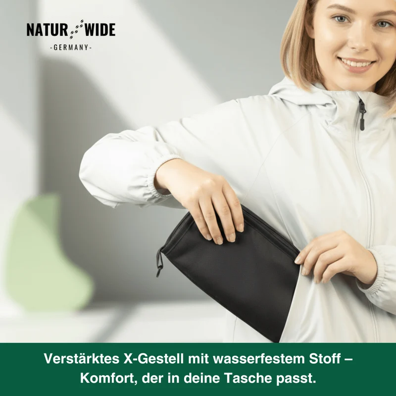 Naturwide Faltbarer Campingstuhl – Ultraleicht, Tragbar & mit Tragetasche