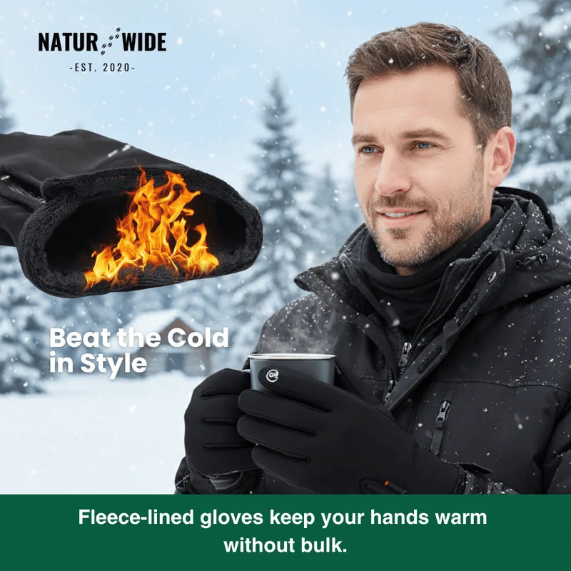 Naturwide Winter Gloves – Waterproof, Windproof & Touchscreen-Compatible