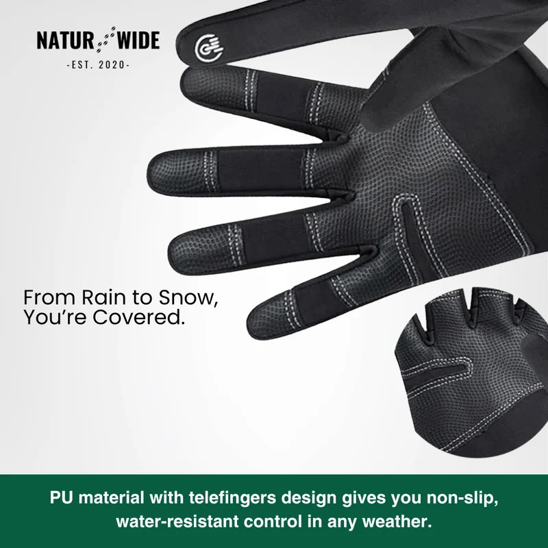 Naturwide Winter Gloves – Waterproof, Windproof & Touchscreen-Compatible