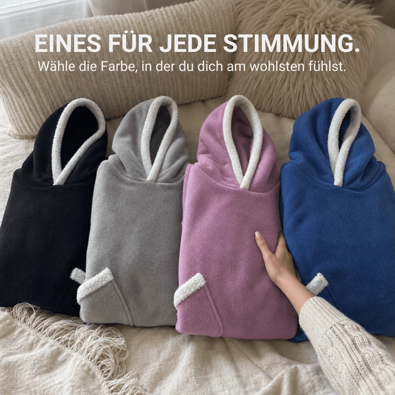 Oversize Flanell-Deckenhoodie – Tragbare Kuscheldecke mit Ärmeln & Kapuze