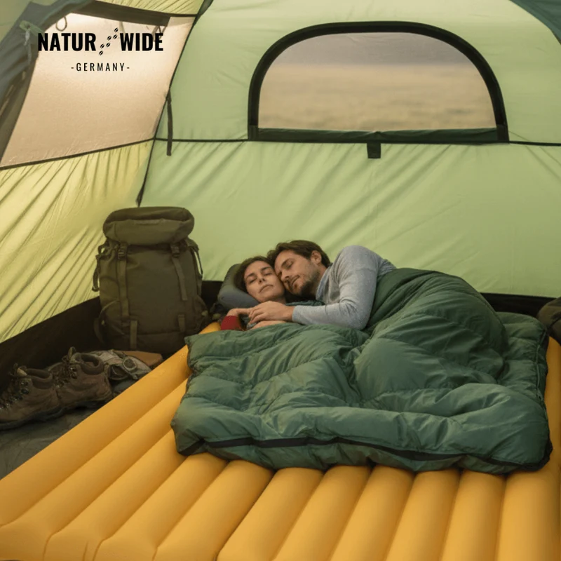 NaturWide 7.6R Camping Sleeping Pad – Ultralight, Self-Inflating & Double-Reinforced