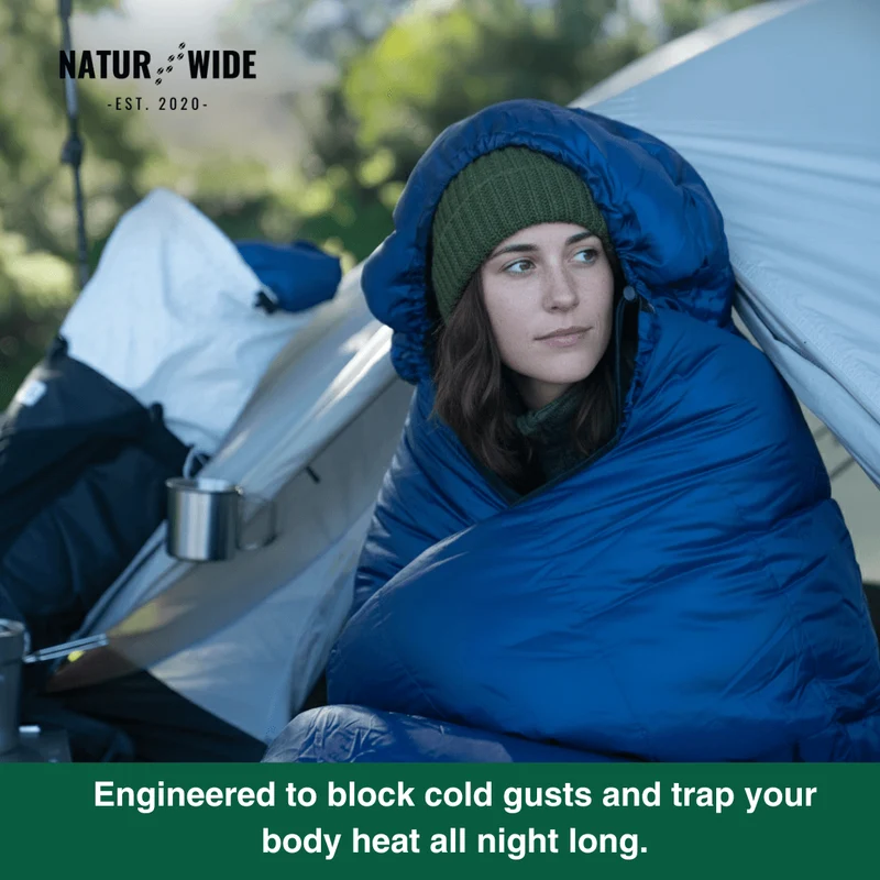 NaturWide Mummy Sleeping Bag – Lightweight & Warm for Outdoor