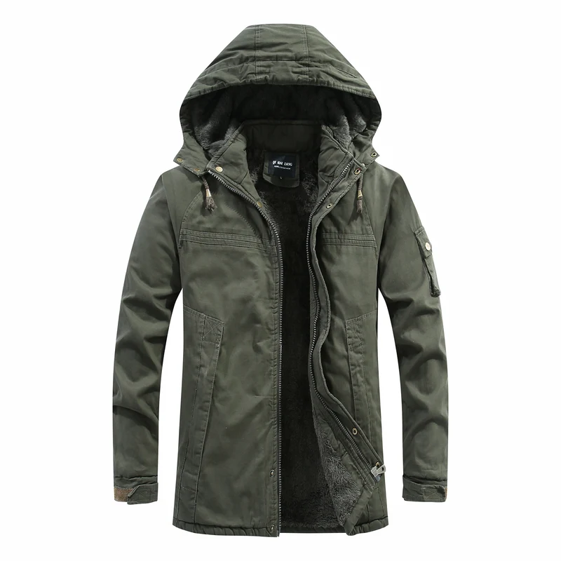 Herren Funktionale Winterjacke mit Kapuze Drune