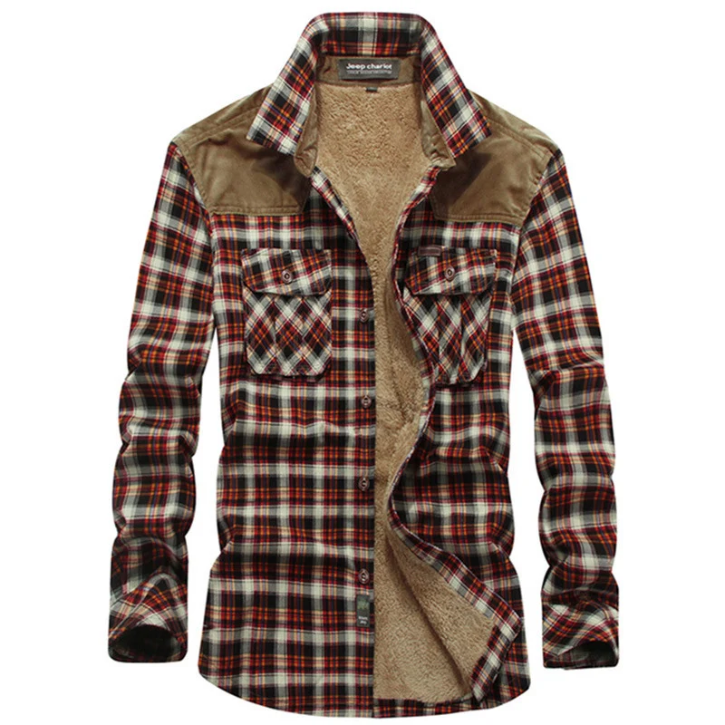 Herren Fleecegefütterte Hemdjacke Drune