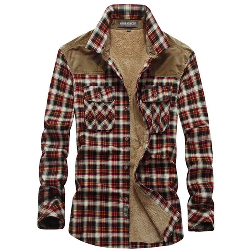 Herren Fleecegefütterte Hemdjacke Drune