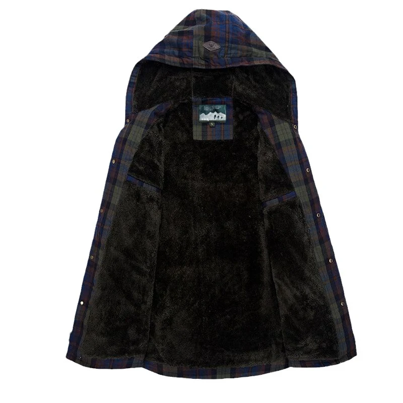 Herren Flanellhemdjacke mit Teddyfutter Drune