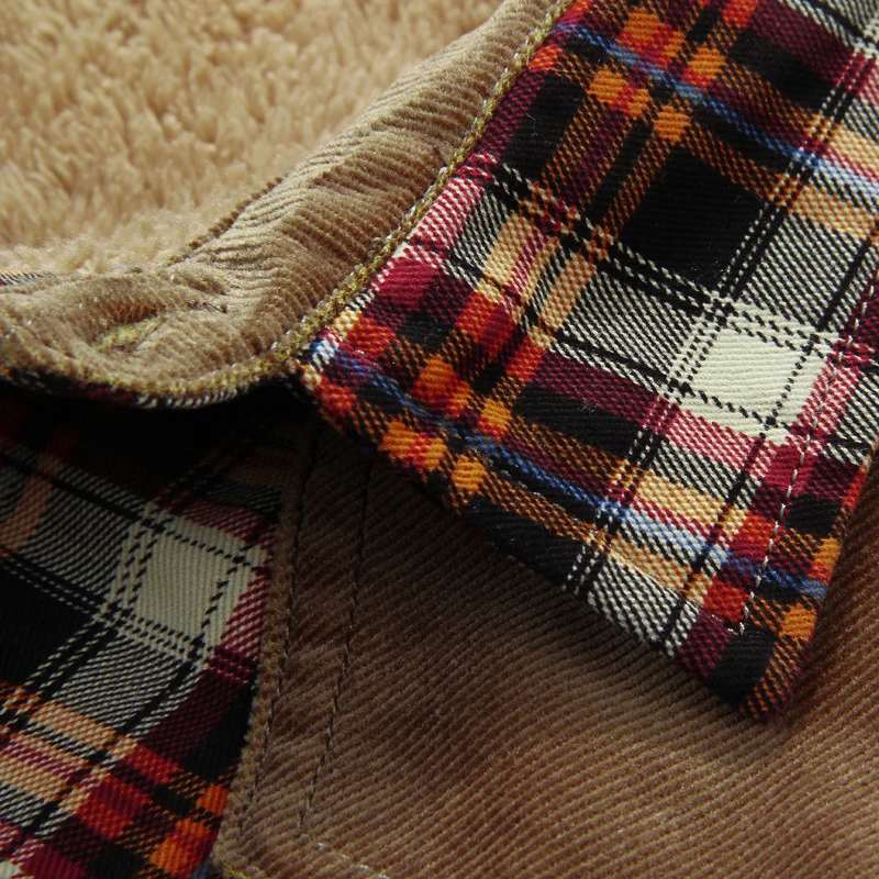Herren Flanell-Hemdjacke mit Teddy-Futter Drune