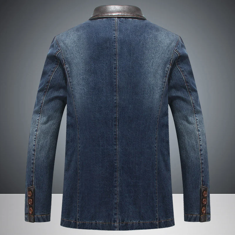 Herren Eleganter Denim Blazer mit hochwertigen Details Drune