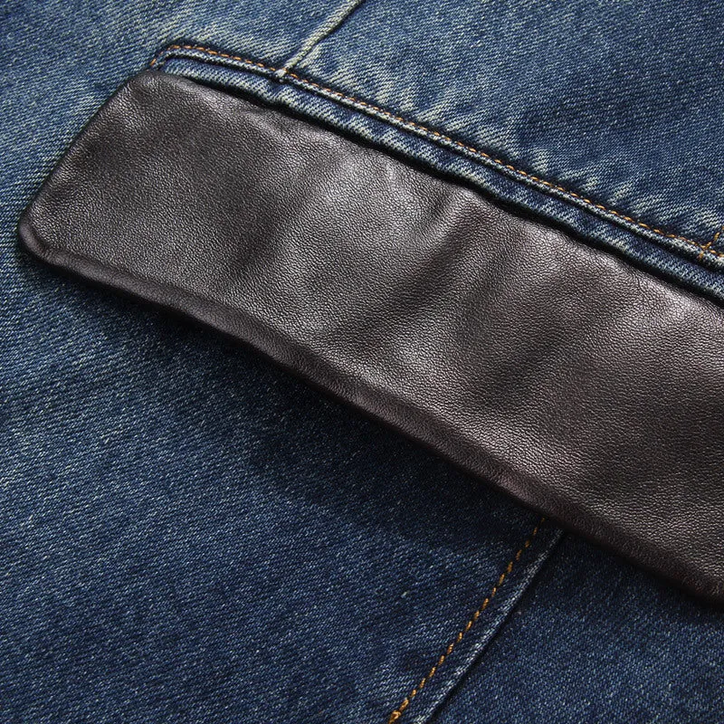 Herren Eleganter Denim Blazer mit hochwertigen Details Drune