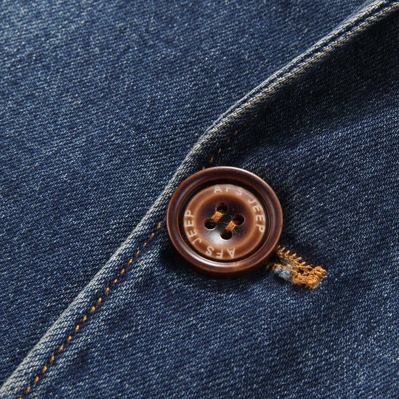 Herren Eleganter Denim Blazer mit hochwertigen Details Drune