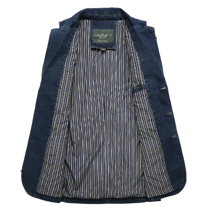Herren Eleganter Denim Blazer Drune