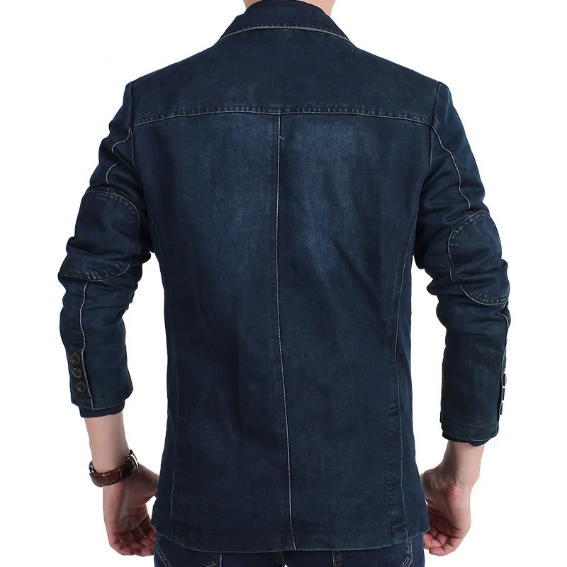 Herren Eleganter Denim Blazer Drune