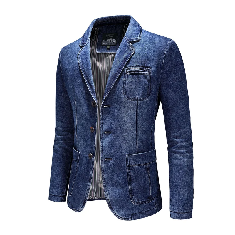 Herren Eleganter Denim Blazer Drune 1788417742