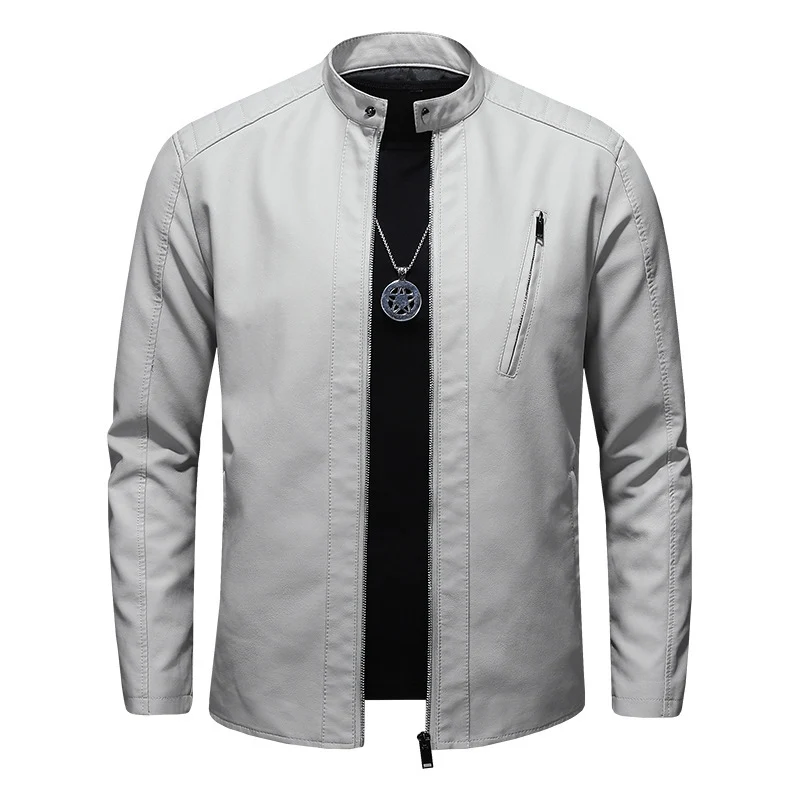 Herren Elegante und komfortable Lederjacke Drune