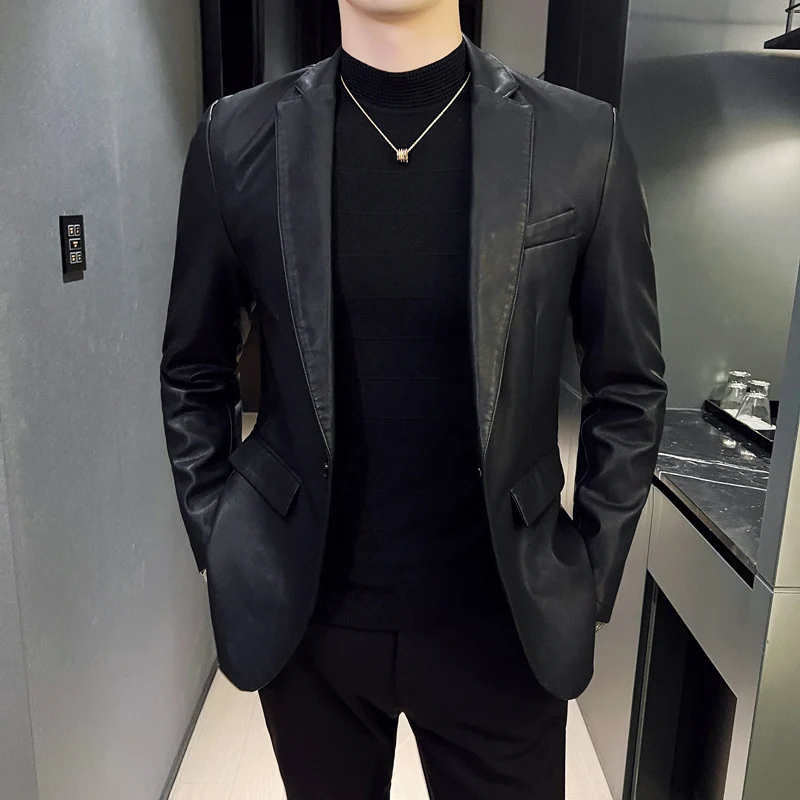 Herren Elegante Lederjacke Drune