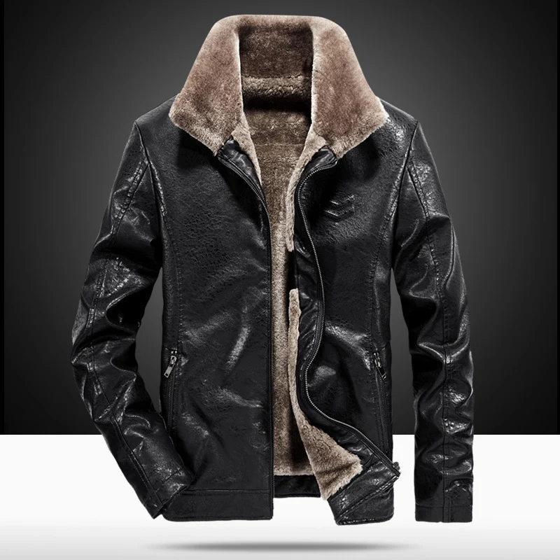 Herren elegante Lederjacke Drune