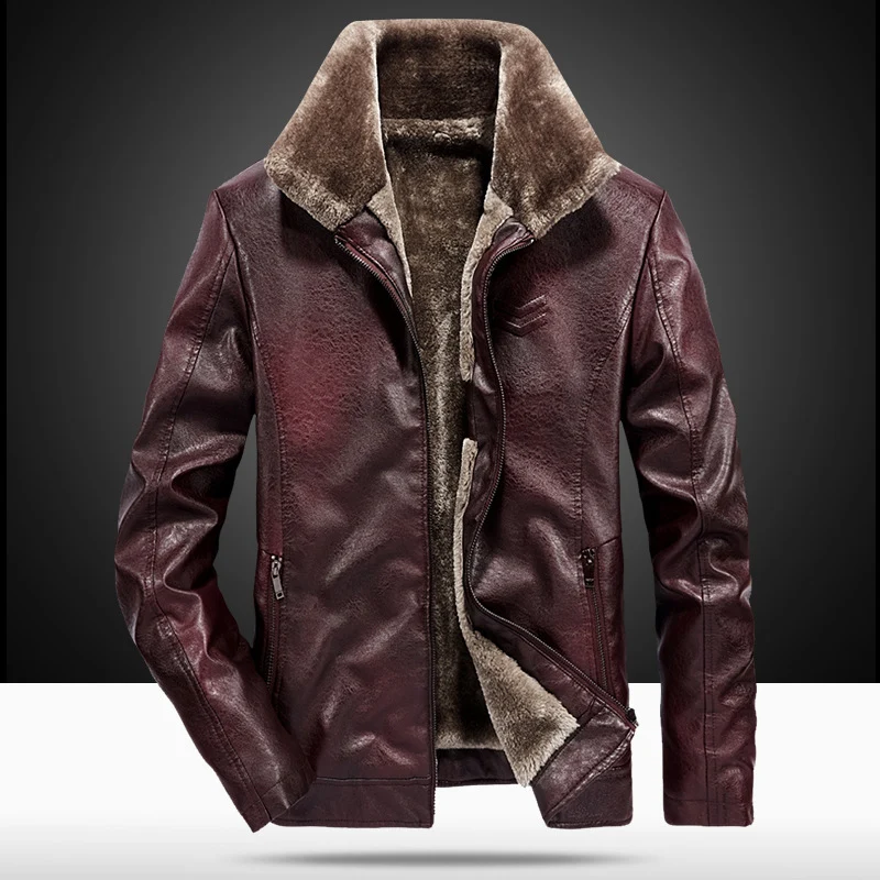 Herren elegante Lederjacke Drune