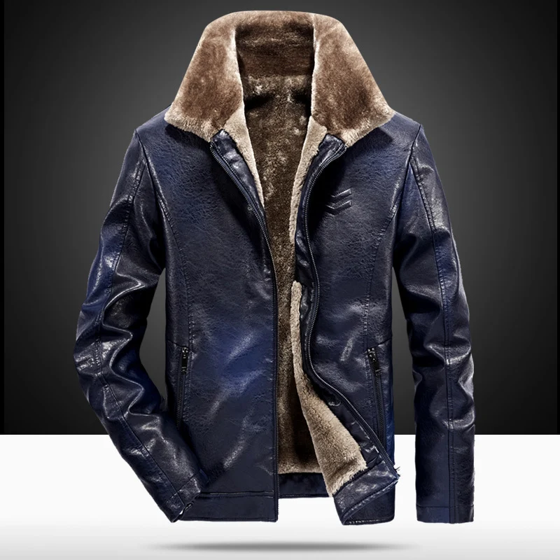 Herren elegante Lederjacke Drune