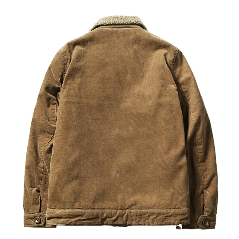 Herren Bequeme Cordjacke mit Teddyfutter Drune