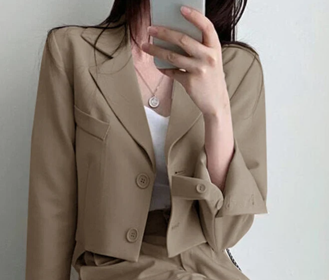 Damen Trendiger Kurzblazer Drune