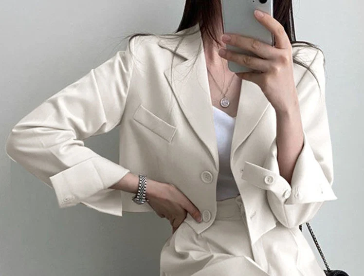 Damen Trendiger Kurzblazer Drune