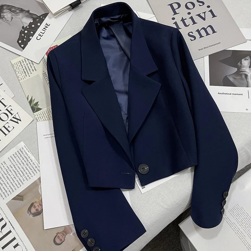 Damen Modischer und eleganter Cropped Blazer Drune