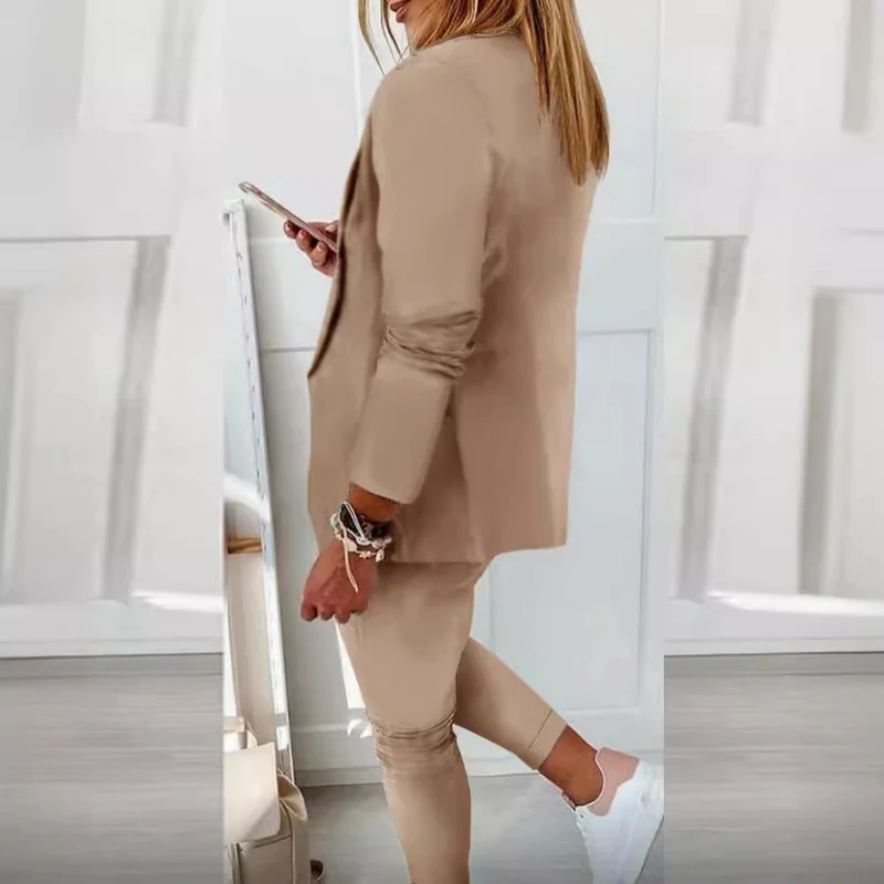 Damen Elegantes Zweiteiliges Blazer-Jogginganzug Drune
