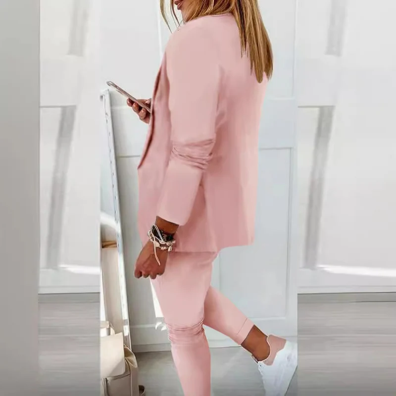Damen Elegantes Zweiteiliges Blazer-Jogginganzug Drune