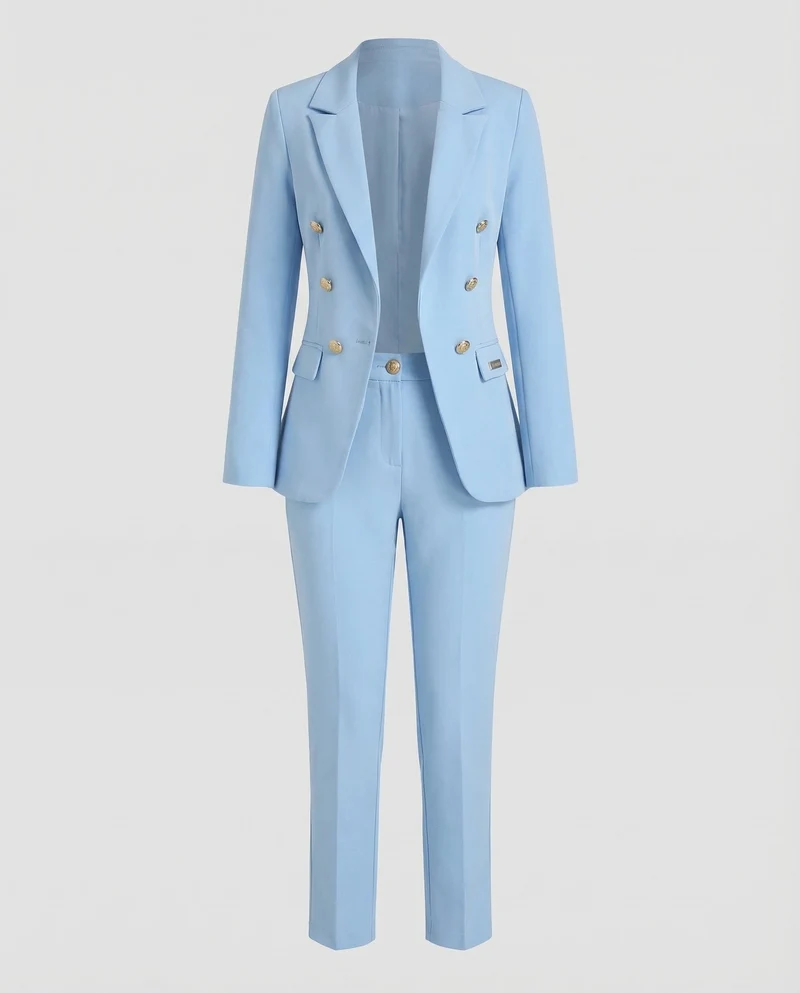 Damen Hosenanzug mit zweireihigem Blazer