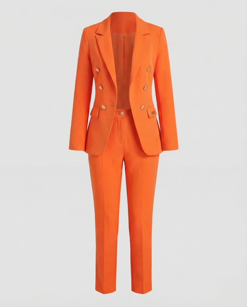 Damen Hosenanzug mit zweireihigem Blazer