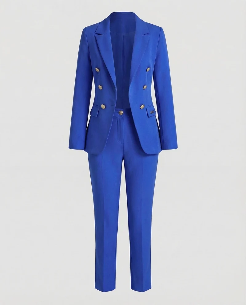 Damen Hosenanzug mit zweireihigem Blazer