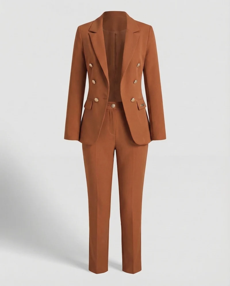Damen Hosenanzug mit zweireihigem Blazer