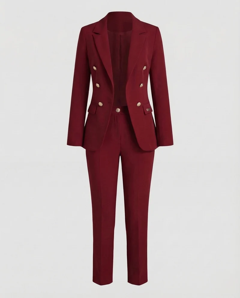 Damen Hosenanzug mit zweireihigem Blazer