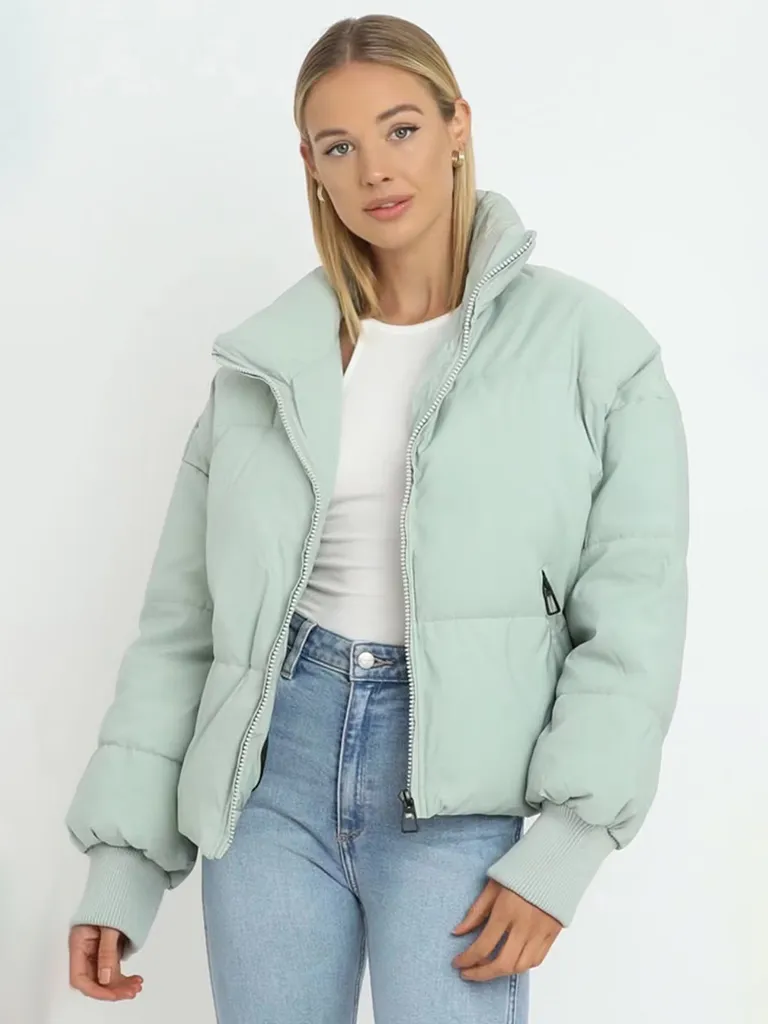 Drune | Stylische Pufferjacke Mit Reißverschluss - Winter