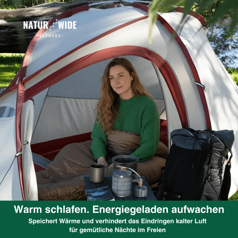 Naturwide Mumienschlafsack - Ultraleicht & Warm für Outdoor, Camping & Winter