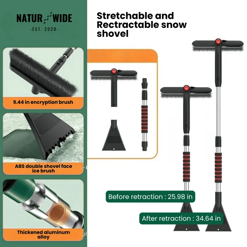 Extendable Snow Shovel & Ice Scraper