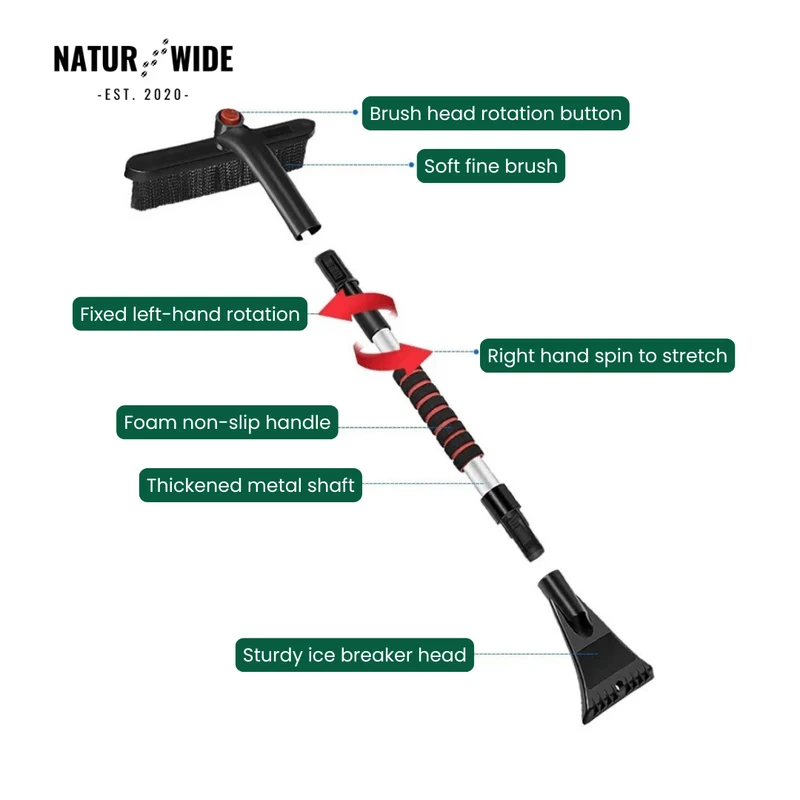 Extendable Snow Shovel & Ice Scraper