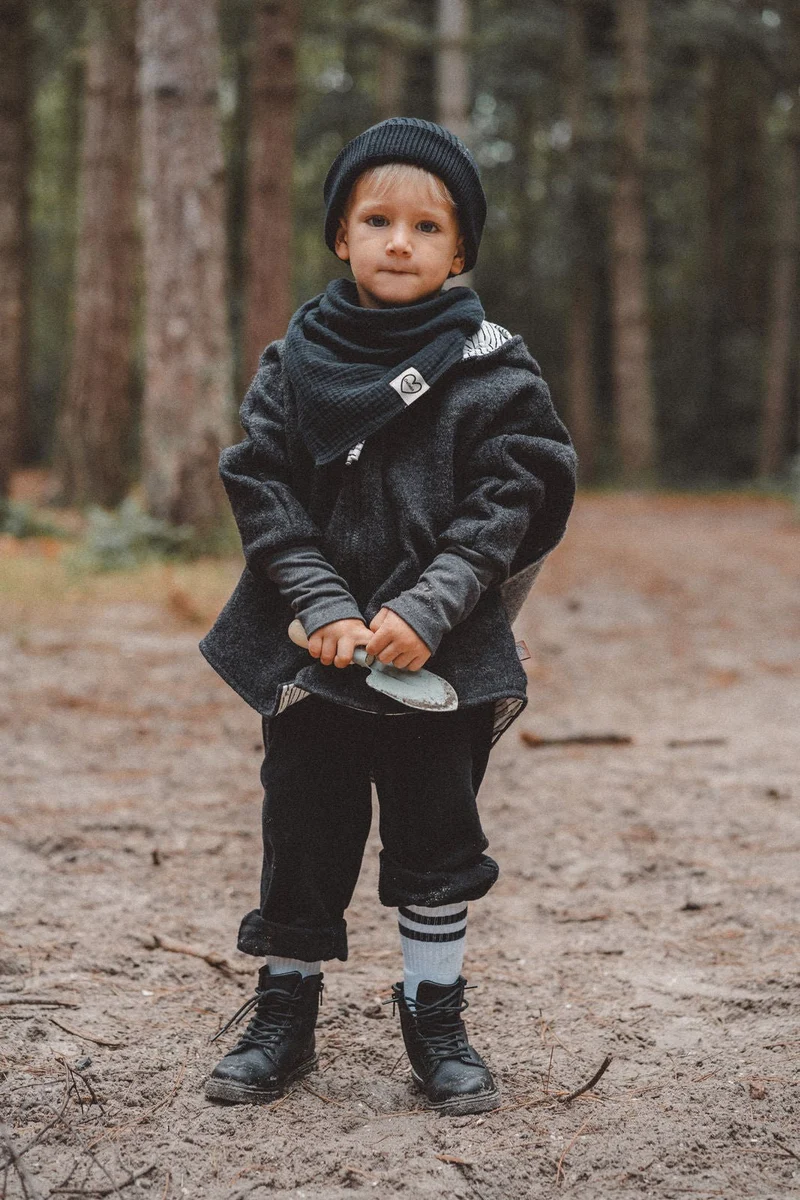 Wollwalkjacke Kinder - pfiffiger Dachs