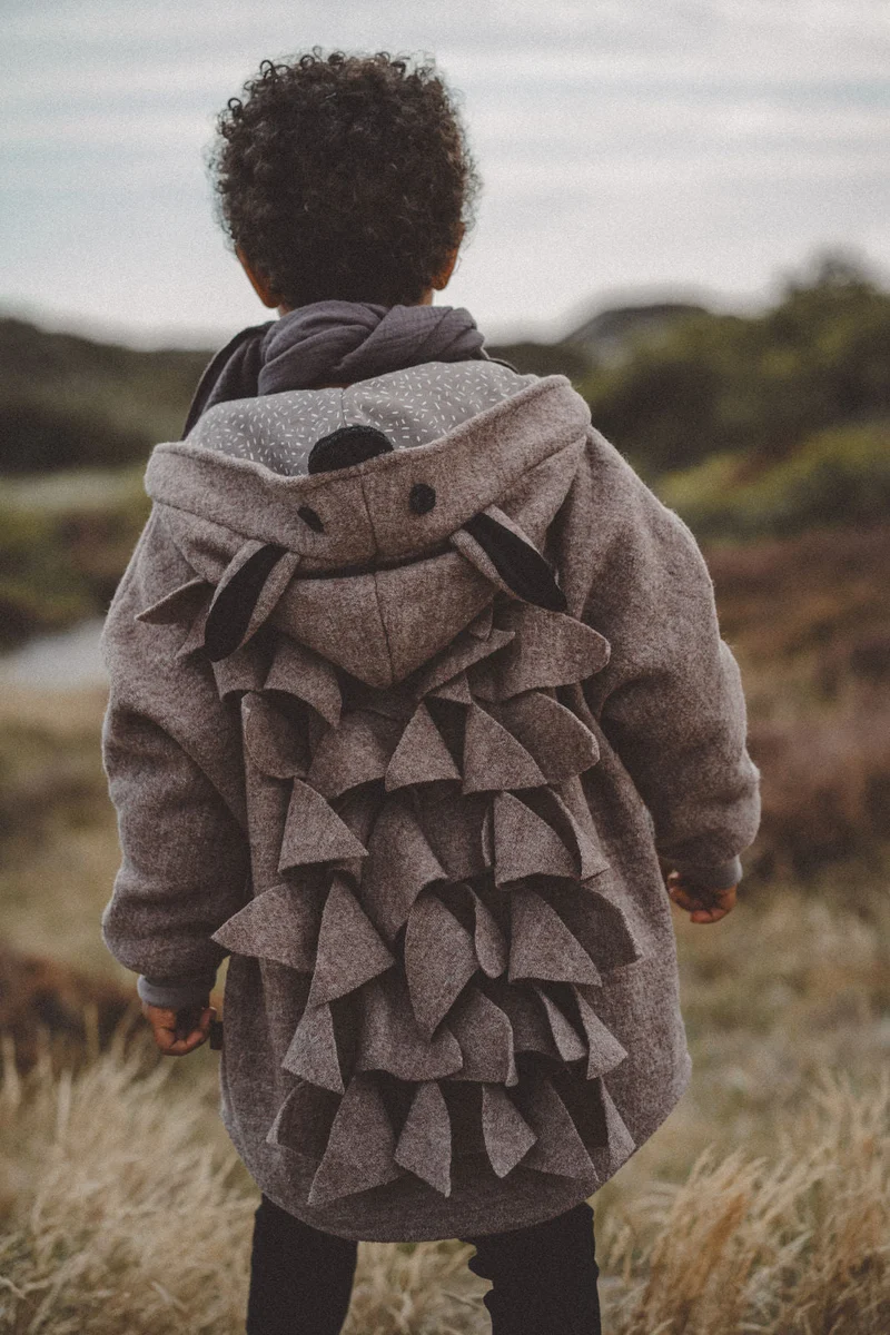 Wollwalkjacke Kinder - flinker Igel