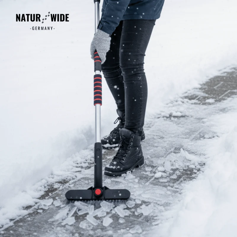 Teleskop Schneeschaufel & Eiskratzer – 2-in-1 Schneebürste