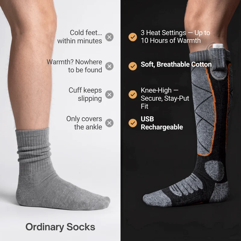 Heated Socks - Winter Sports & Outdoor Warmth