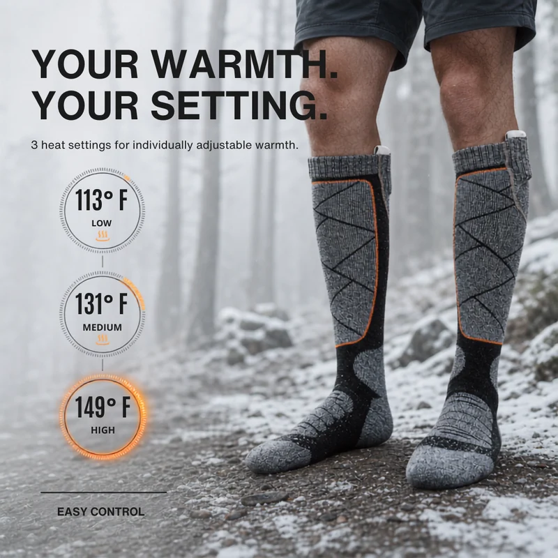 Heated Socks - Winter Sports & Outdoor Warmth