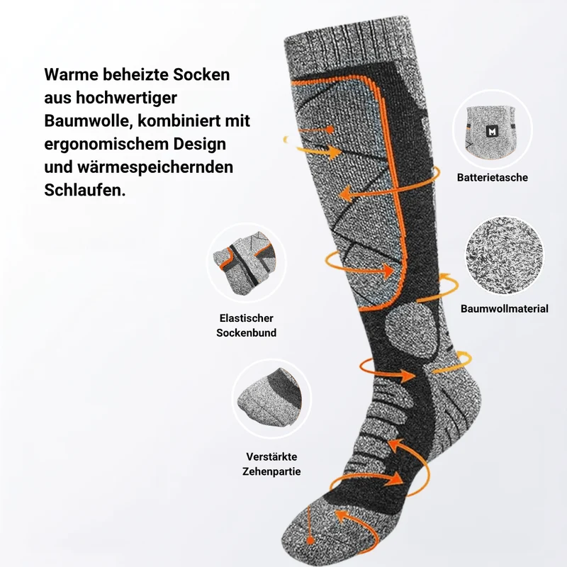 Beheizte Socken – Perfekt für Ski, Outdoor & Winter